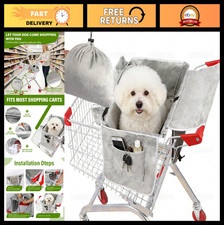 Pet Shopping Cart Cover for Dogs - Foldable, Portable, Sponge Padding, Storage P