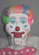 Hand Carved Ventriloquist figure dummy, Dottie the Clown.