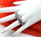 Carolyn Pollack Relios 925 Sterling Silver Feather Ring Vintage Statement 8