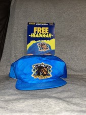 1991 Joe Camel Smooth Character Headgear Blue SnapBack Cigarette Promo In Box