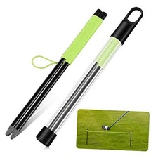 2 Pieces Golf Alignment String Line Putting Aid with Pegs