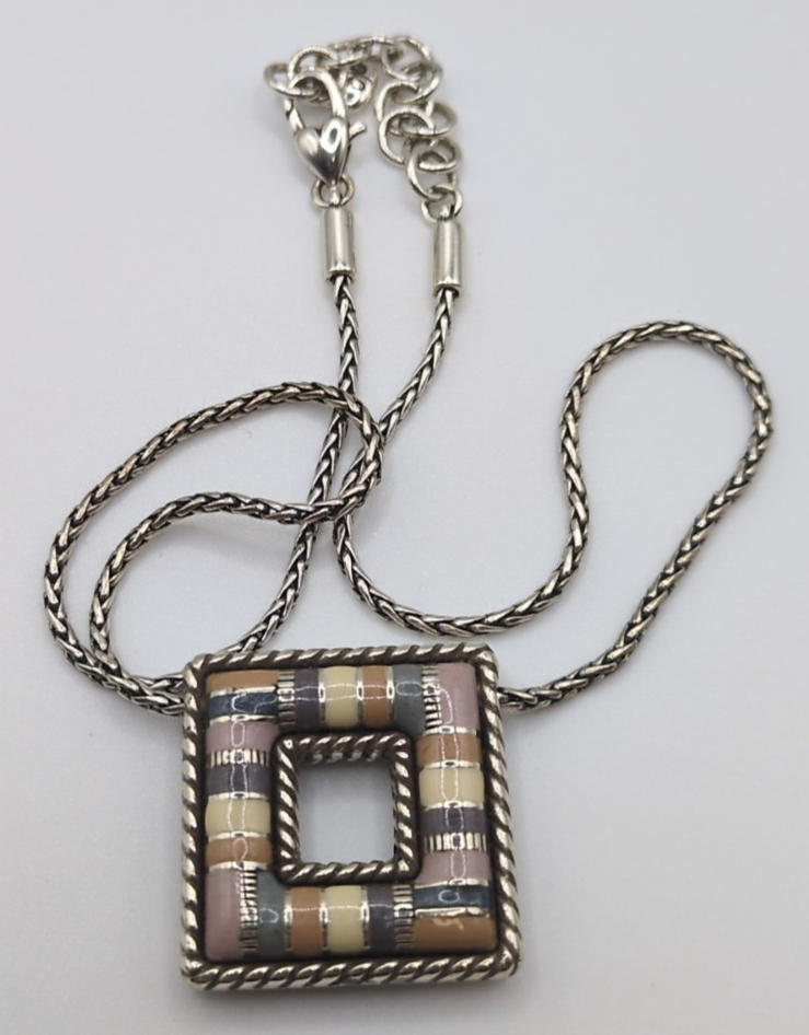 Brighton Cabana Stripe Multicolor Pendant Necklace