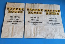 Vintage Lot Of 3 WAFFLE HOUSE Restaurant Bags