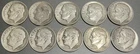 10 SILVER Roosevelt Dimes ~ 1953-P&D Philadelphia Denver Mints ~ 90% SILVER