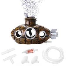Aquarium Air Bubbler Decoration Kit, Fish Tank Air Stone Set, Realistic Subma...