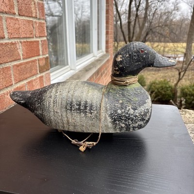 デッドストック品　TD-561-1RB 未使用　　ジョージコクラン Vintage Wooden Duck Decoy Pratt Joliet IL Bluebill 1920s Farm Barn