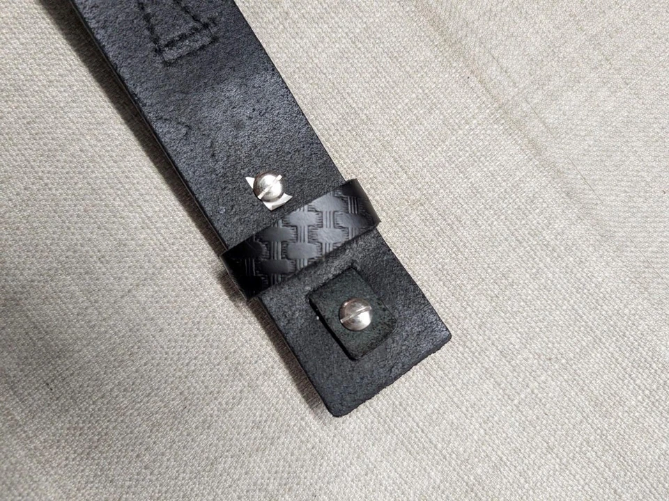 Vintage CABELAS Hebilla Cinturón WESTERN Cuero Negro 38 Pu Revestimiento Vaquero Funda Foto 4 de 4