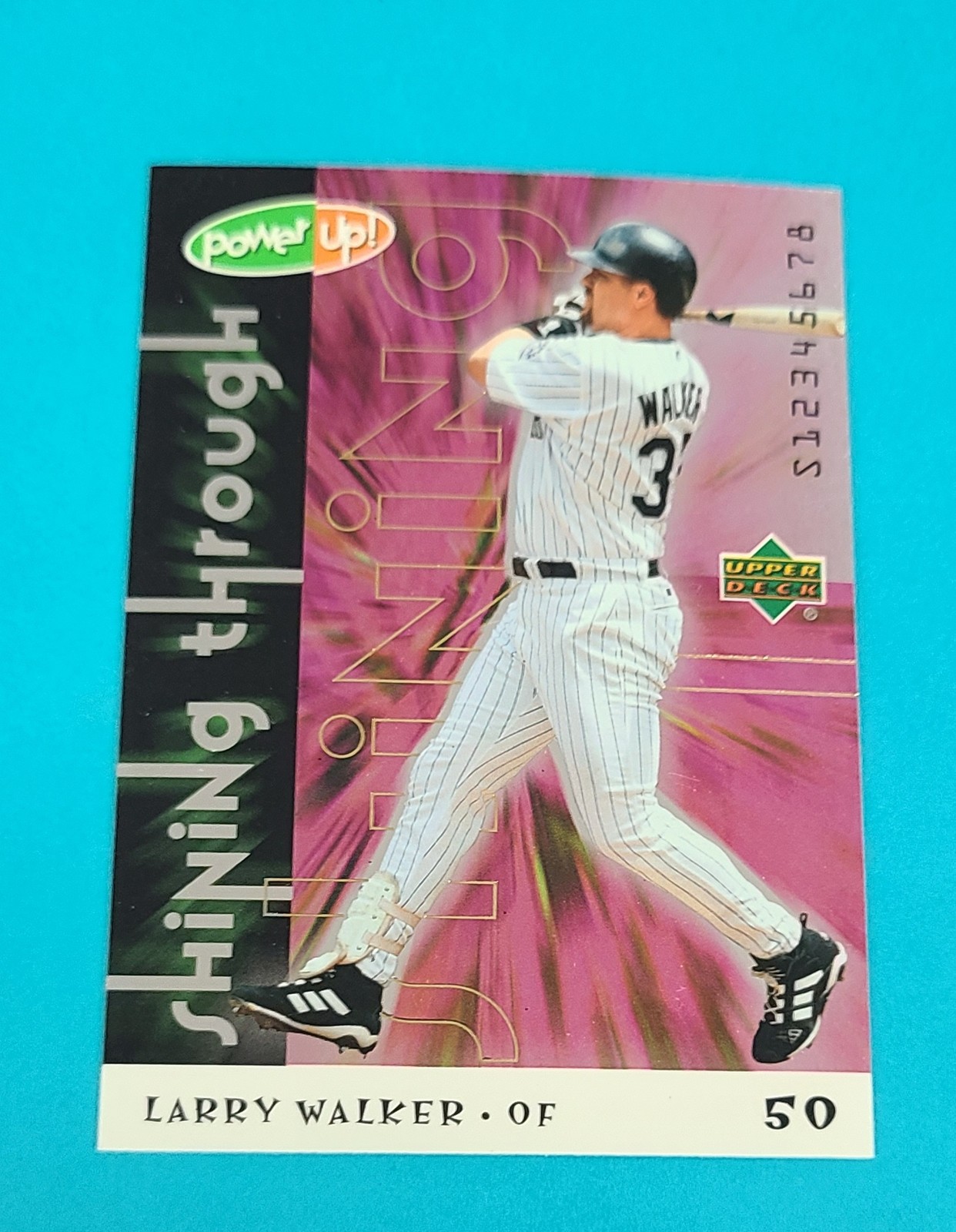 2004 UD Power Up Shining Through #ST-87 Larry Walker Rockies BASEBALL Card 4D