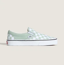 Vans Checkerboard Grey Olive Green / White