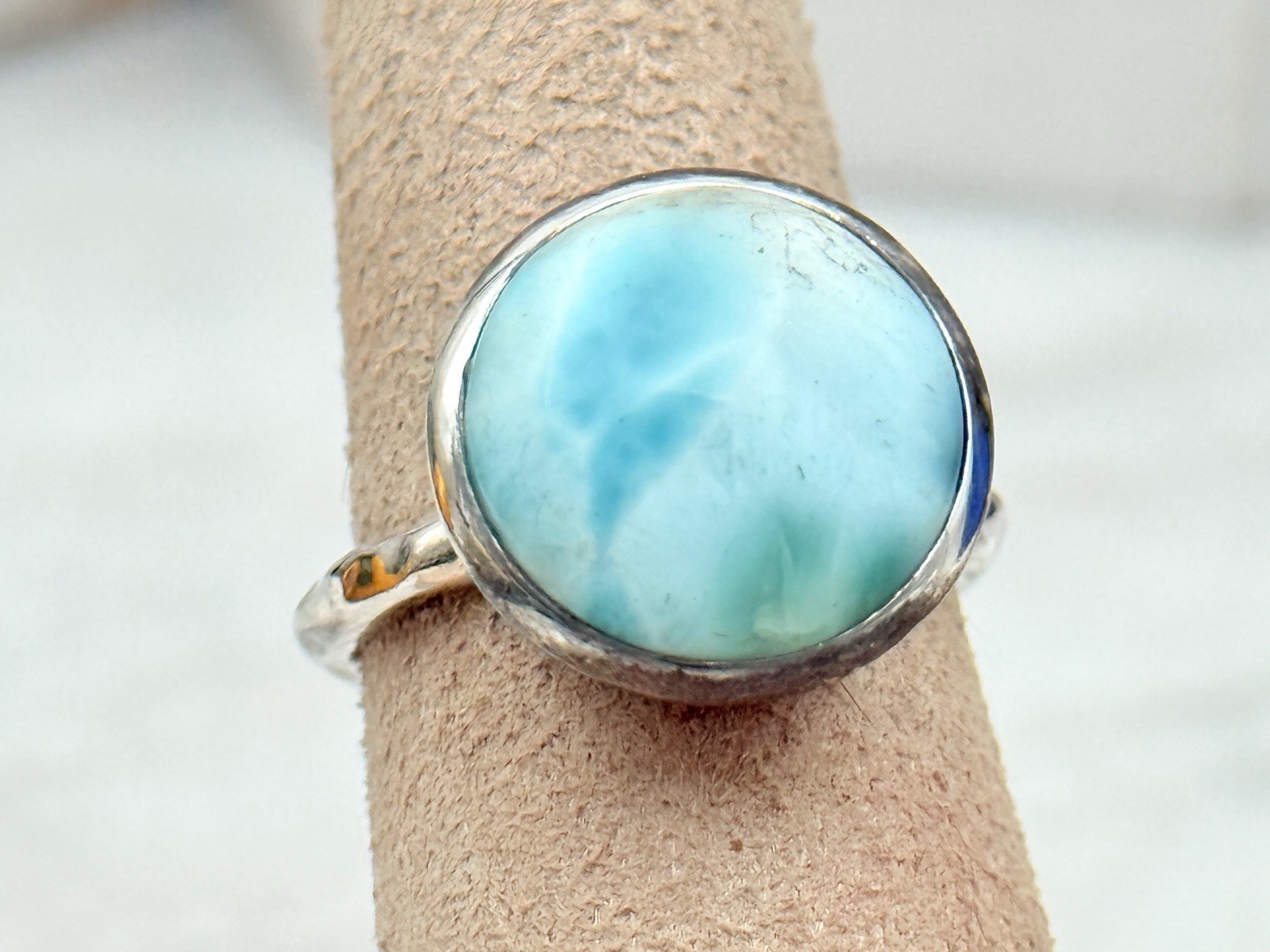 Republic Larimar Stone Solid Silver Birthday Stat… - image 1