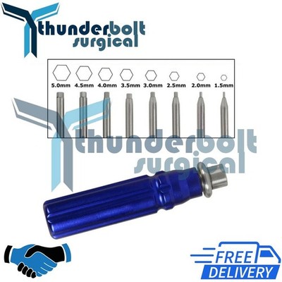 Orthopedic Bone Screwdriver Set With Quick Coupling Handle Surgical Instruments