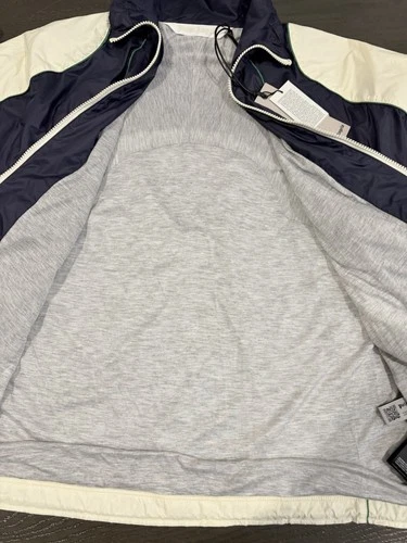 Palm Angels MED Curved Logo Windbreaker Jacket Navy Blue NWT 🔥 $1181 image 14