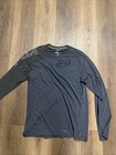 Fox Racing Men’s Navy And Grey Active Long Sleeve Size Men’s Large
