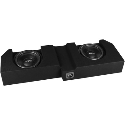 NEW DUAL 12'' 1600W LOADED SUB BOX FITS 2019-2025 CHEVY SILVERADO CREW CAB