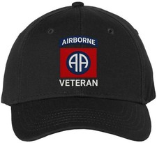 82nd Airborne U.S. Veteran Embroidered Baseball Cap USA Army 100 Cotton Dad Hat