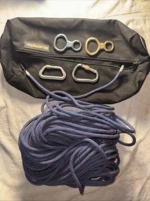 Bluewater Climbing Rope 10.2MM X 60M Stubai Black Diamond Carabiner Super 8 Bag