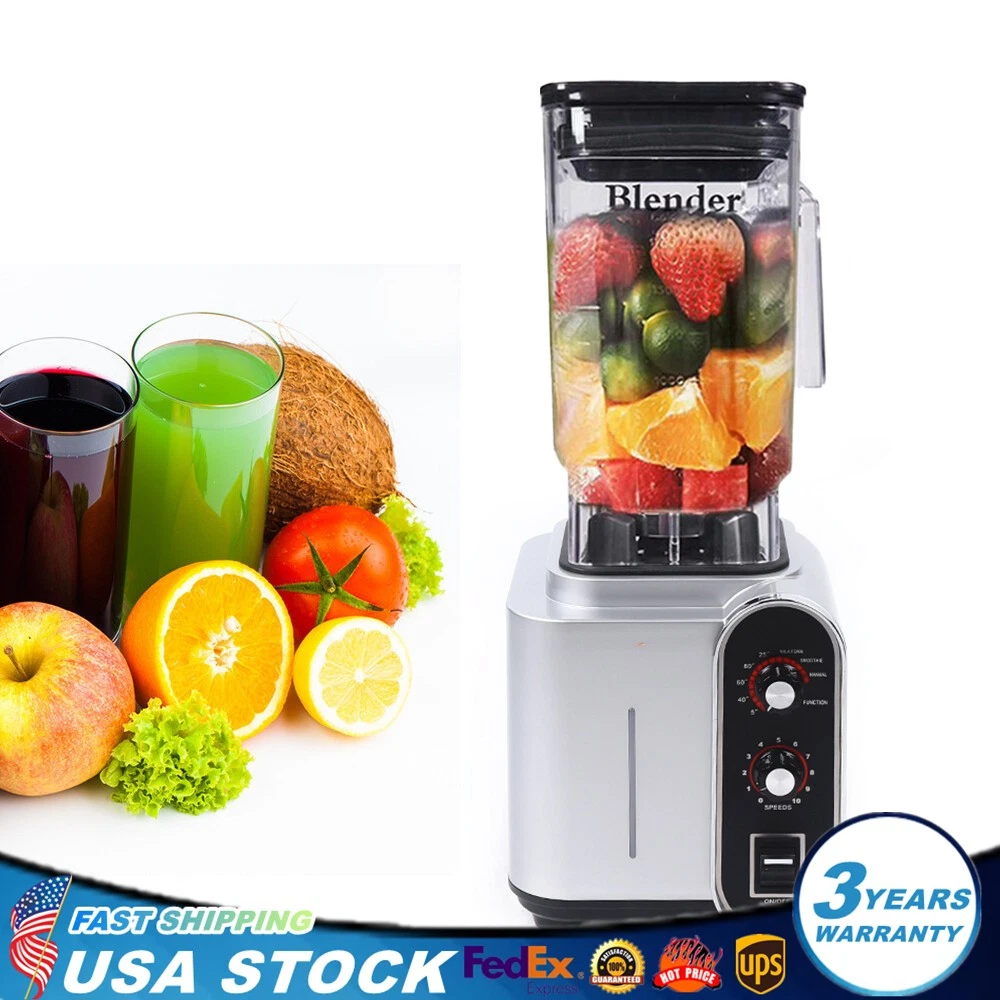 Professional Blender Commercial Countertop Blenders 2200W Smoothies Shakes Mixer