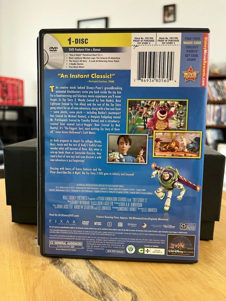 Toy Story 2 & 3 DVD Set Bundle EUC One Owner Set - Image 3 of 3