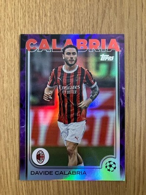 2025 Topps UEFA Club Competition Davide Calabria Purple /299 #82 AC Milan
