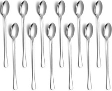 Long Handle Iced Tea Spoons 12 Pieces 7.87", Stainless Steel Coffee Spoon, Ice