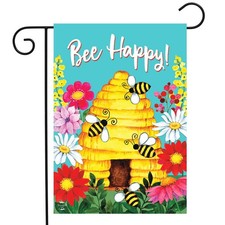 Briarwood Lane Bee Happy Hive Spring Garden Flag