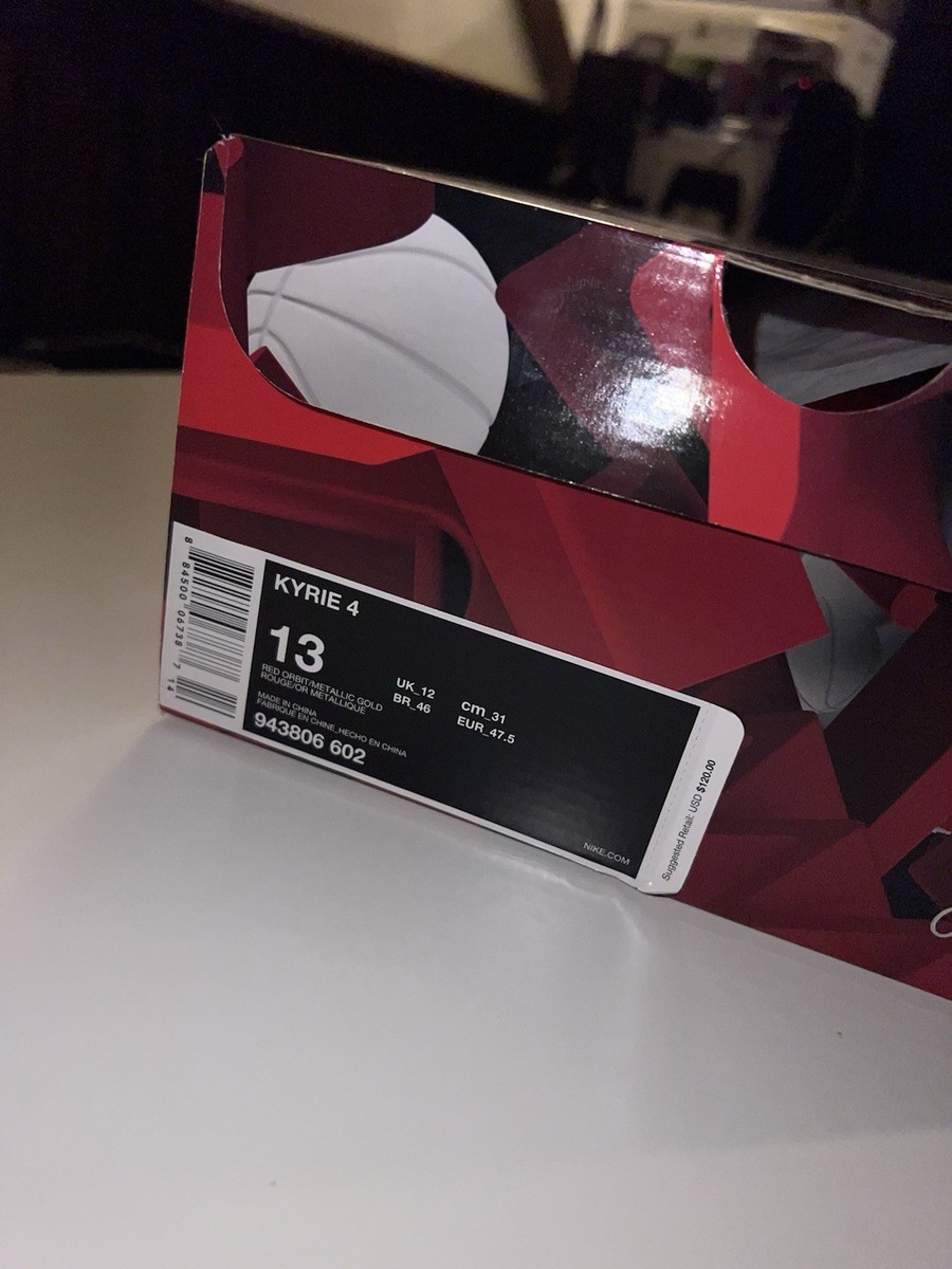 Size 13 - Nike Kyrie 4 Red Carpet for sale online | eBay
