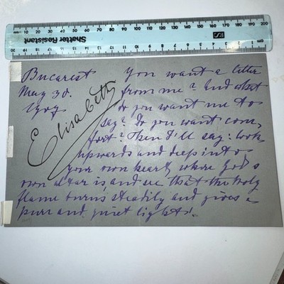 Carmen Sylva Königin Elisabeth von Wied Rumänien 4p ALS Autogramm Brief 1909