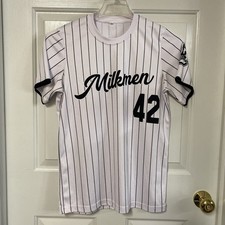 Milwaukee Milkmen Baseball Jersey Stadium Giveaway #42 Youth L