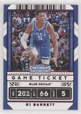 2020 Panini Contenders Draft Picks Variation Game Ticket Red RJ Barrett #12 q2l