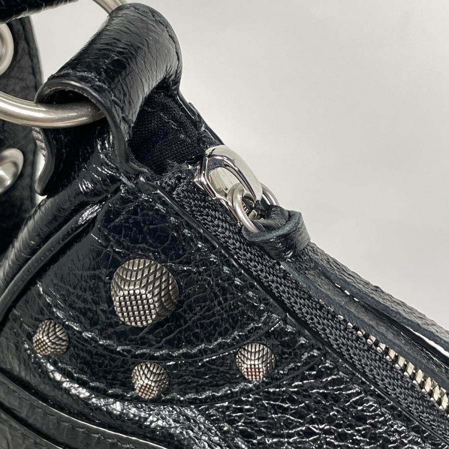 BALENCIAGA Le Cagole XS Shoulder Bag Black Leather 671309 with Pouch #BS403 thumbnail 4