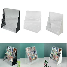 Sport Cards Display Shelf 3 Tiers Organizer Hold 12 Graded Cards Acrylic Shelves