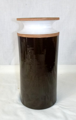 Vtg Mid Century Bitossi For Rosenthal Netter Vase Brown White 9.75'' H