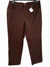 Gloria Vanderbilt Stretch Amanda Classic Fit Brown Size 16 NWT