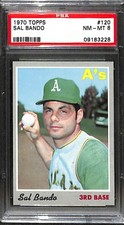 1970 TOPPS #120 SAL BANDO PSA 8 NM-MT 09183228 