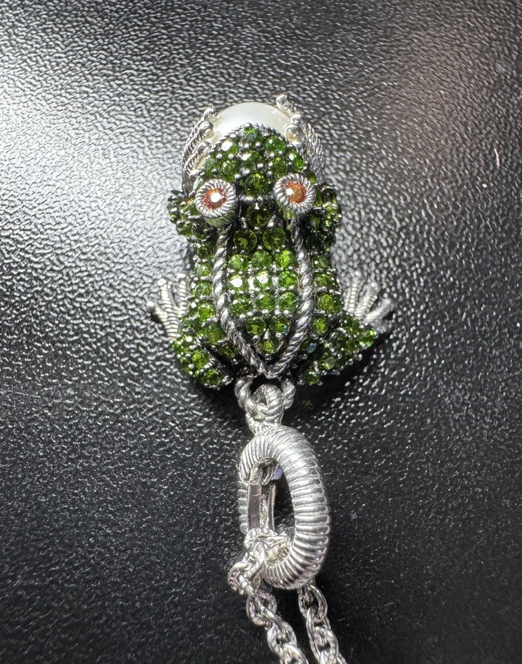 Colar Pingente Judith Ripka Prata Esterlina 925 Frankie The Frog, 11,1 g - Imagem 4 de 4