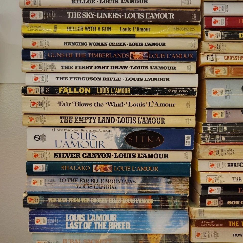 Louis L'Amour Books Lot Paperbacks Western Cowboys Older & Newer Used Vintage — 第 3/4 张图片
