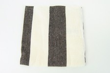 Suitsupply Men's Brown-Beige Striped Handkerchief 33 X 33 CM Silk Linen