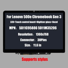 11.6" HD LCD Touch Screen Bezel for Lenovo 500e Chromebook Gen 3 82JB 5D11C95886