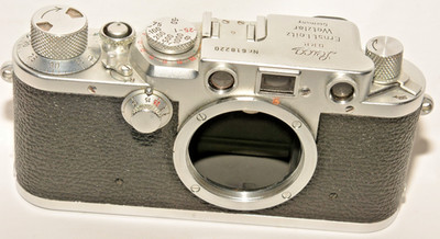 VINTAGE RF CAMERA LEICA IIIf RED DIAL BODY PLUS CS. BEAUTIFUL & WORKING