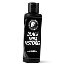 Black Trim Restorer - Lasts 6 Months, Dye Infused Waterproof Plastic 4 Oz