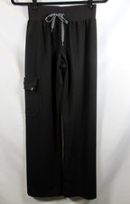 JAANUU Womens Cargo Scrub Pant Bottoms 2XS XXS Petite Black