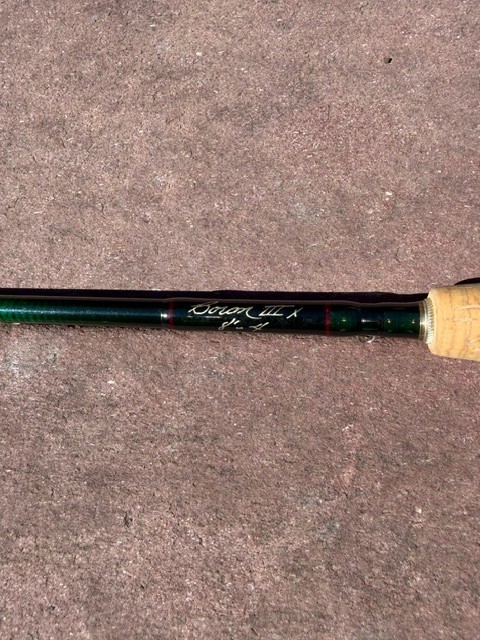 winston b3x flyrod, 4 wt, four pieces, near mint, elderwood handle.