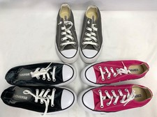 3 Converse Chuck Taylor Low Top Sneakers Shoes Black Velvet Grey Pink M 4 W 6