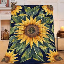 Sunflower Blanket Sunflower Decor Throw Blanket Gifts for Girls Boys Super Wa...