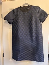 Madewell Size Small Women’s Blue and Black Polka Mod Dress