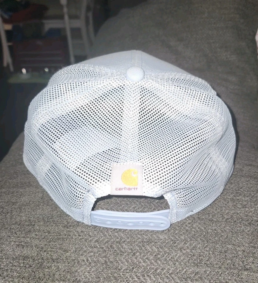 Мужская холщовая бейсболка Carhartt с сеткой сзади для улицы нашивка работа (D113) - Изображение 2 из 4