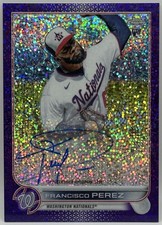 2022 Topps Chrome RC Auto Francisco Perez #RA-FP Purple Speckle Refractor /299