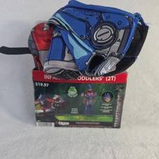 Transformers Optimus Prime Muscle Jumpsuit Costume Headpiece Mask Toddler 2T