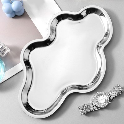 Deko Tablett Kosmetik Aufbewahrung Modern Schmuck Tablett für Make-up Schlüssel Parfüm