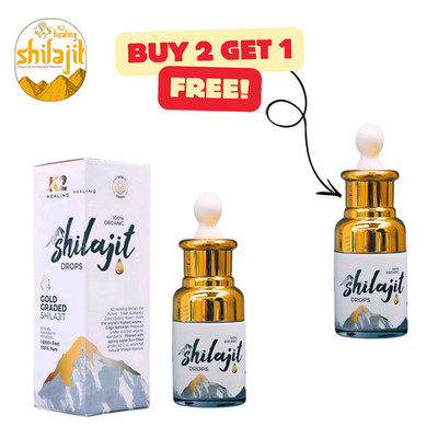 Pure Shilajit 30ml drops 2 with 1 FREE , Extract Himalayan Fulvic Acid Support